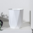 Стакан для зубных щёток «Призма», 9.5×9.5×11 см, белый - Фото 2