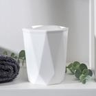 Подставка для зубных щёток «Призма», 9.5×9.5×11.5 см, белая - Фото 1