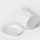 Горшок для цветов с поддоном «Призма», 2.6 л, пластиковый, белый - Фото 3