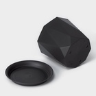 Горшок для цветов с поддоном «Призма», 2.6 л, пластиковый, графитовый - Фото 3