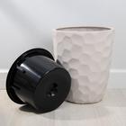 Кашпо для цветов со вставкой «Мозаика», 19.5 л (9 л), цвет кремовый - Фото 3