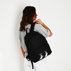 Рюкзак школьный молодёжный «Ротик Off», 29х12х37 см, отдел на молнии, наружный карман, цвет чёрный - Фото 10