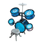 Барабанная установка «Голд», 5 барабанов, тарелка, палочки, стульчик, педаль - фото 3716938