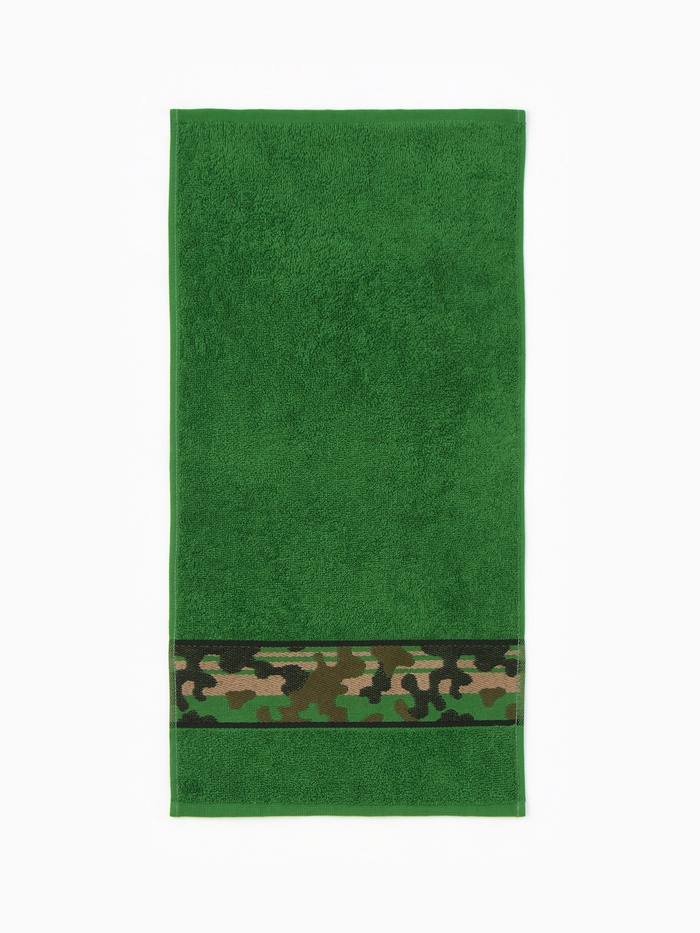 Полотенце махровое Love Life «Милитари» 30×60 см, цв. хаки, 100% хлопок, 360 г/м² - Фото 1