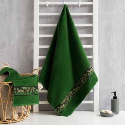 Полотенце махровое Love Life «Милитари» 70×130 см, цв. хаки, 100% хлопок, 360 г/м²