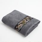 Полотенце махровое Love Life «Милитари» 70×130 см, цв. графит, 100% хлопок, 360 г/м² - Фото 2