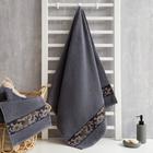 Полотенце махровое Love Life «Милитари» 70×130 см, цв. графит, 100% хлопок, 360 г/м² - Фото 1