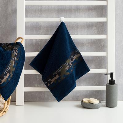 Полотенце махровое Love Life «Милитари» 30×60 см, цв. синий, 100% хлопок, 360 г/м²