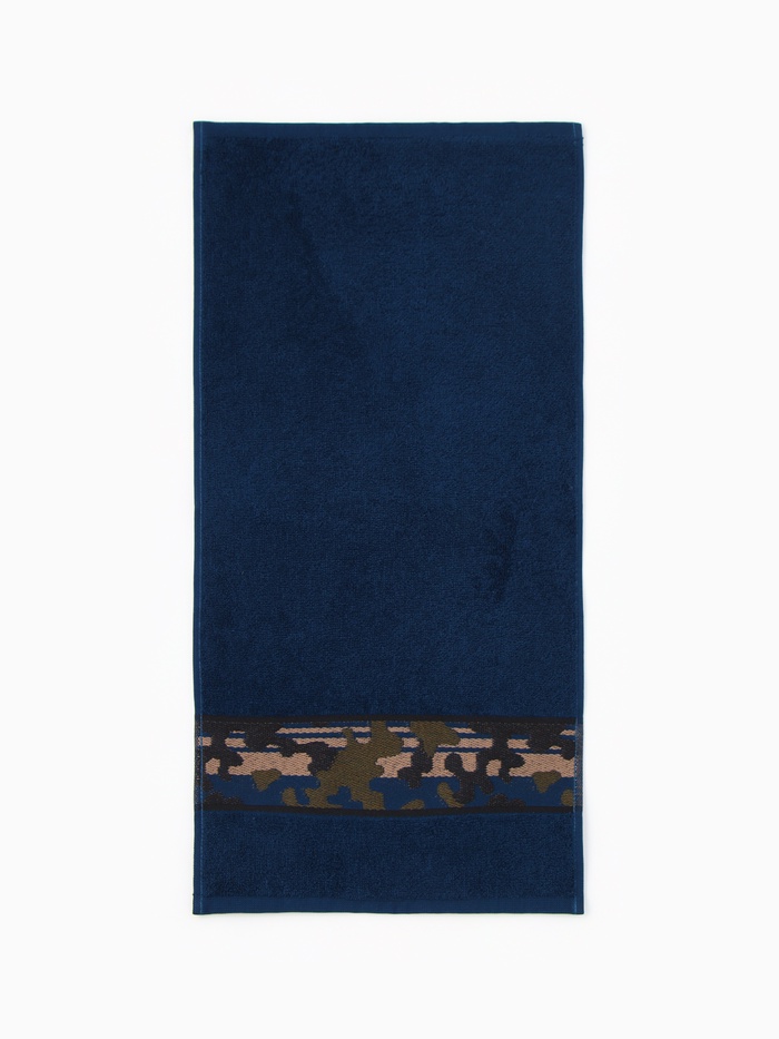 Полотенце махровое Love Life «Милитари» 30×60 см, цв. синий, 100% хлопок, 360 г/м² - Фото 1