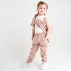 Брюки для девочки MINAKU: Basic Line KIDS, цвет пудра, рост 146 - Фото 3