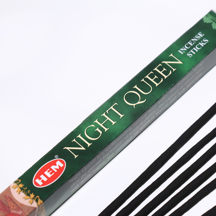 Благовония HEM "Night Queen. Королева ночи", 8 палочек в упаковке, четырёхгранник - фото 1906774892