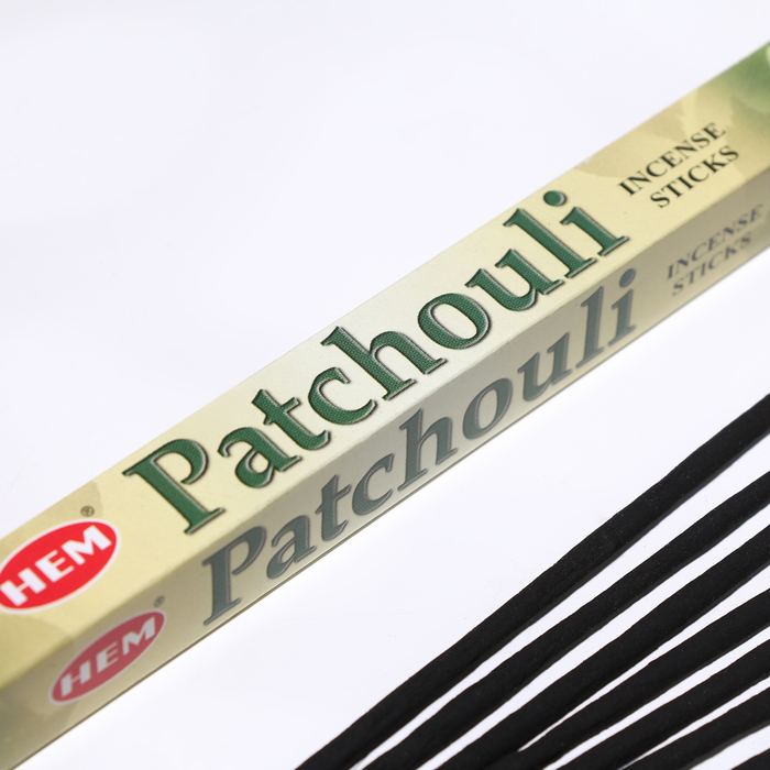 Благовония HEM "Patchouli. Пачули", 8 палочек в упаковке, четырёхгранник - фото 1927236936