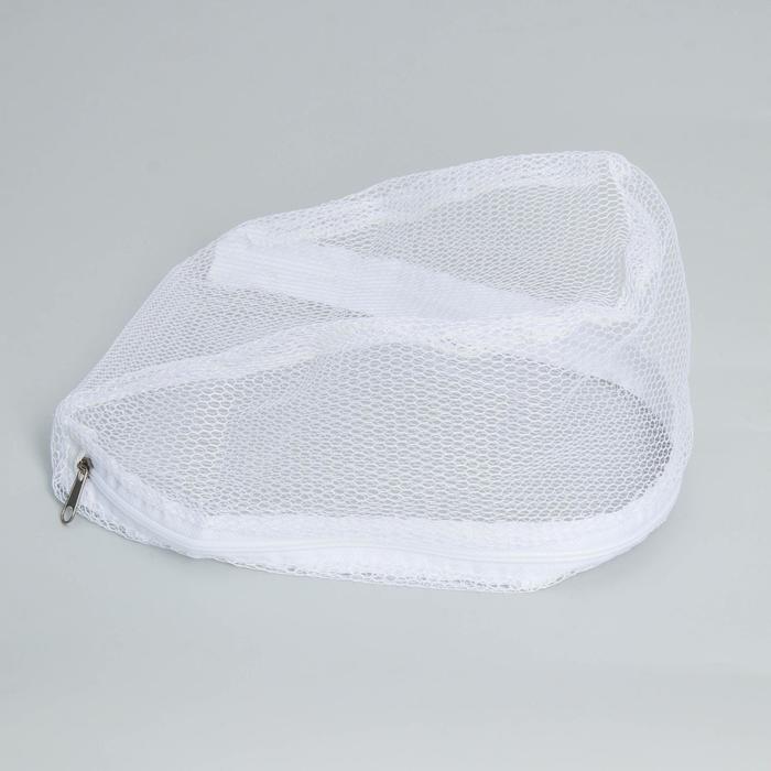 Мешок для стирки бюстгальтеров «Макси», 22×18×12 см, цвет белый - Фото 1