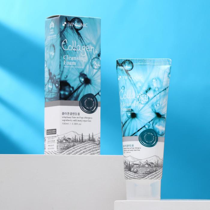 Пенка для лица с коллагеном 3W CLINIC Collagen Cleansing Foam, укрепляющая, 100 мл - Фото 1