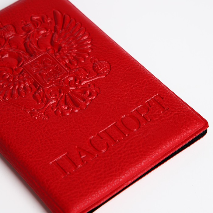 Обложка для паспорта, цвет красный - фото 1908639719
