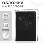 Обложка для паспорта, цвет чёрный - фото 9151678