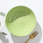 Миска керамическая Доляна «Пастель», 700 мл, d=18 см, цвет зелёный - Фото 2