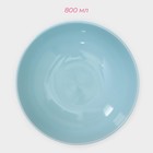 Набор тарелок керамических Доляна «Пастель», 18 предметов: 6 тарелок d=19 см, 6 тарелок d=27 см, 6 мисок d=19 см, цвет голубой - Фото 3