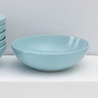 Набор тарелок керамических Доляна «Пастель», 18 предметов: 6 тарелок d=19 см, 6 тарелок d=27 см, 6 мисок d=19 см, цвет голубой - Фото 9