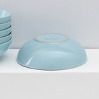 Набор тарелок керамических Доляна «Пастель», 18 предметов: 6 тарелок d=19 см, 6 тарелок d=27 см, 6 мисок d=19 см, цвет голубой - Фото 10