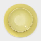 Набор тарелок керамических Доляна «Пастель»,18 предметов: 6 тарелок d=19 см, 6 тарелок d=27 см, 6 мисок d=19 см, цвет жёлтый - фото 4317925