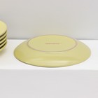 Набор тарелок керамических Доляна «Пастель»,18 предметов: 6 тарелок d=19 см, 6 тарелок d=27 см, 6 мисок d=19 см, цвет жёлтый - фото 4317927