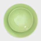 Набор тарелок керамических Доляна «Пастель», 18 предметов: 6 тарелок d=19 см, 6 тарелок d=27 см, 6 мисок d=19 см, цвет зелёный - Фото 5