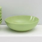 Набор тарелок керамических Доляна «Пастель», 18 предметов: 6 тарелок d=19 см, 6 тарелок d=27 см, 6 мисок d=19 см, цвет зелёный - Фото 9