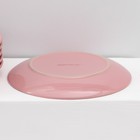 Набор тарелок керамических Доляна «Пастель», 18 предметов: 6 тарелок d=19 см, 6 тарелок d=27 см, 6 мисок d=19 см, цвет розовый - Фото 6