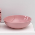 Набор тарелок керамических Доляна «Пастель», 18 предметов: 6 тарелок d=19 см, 6 тарелок d=27 см, 6 мисок d=19 см, цвет розовый - Фото 8