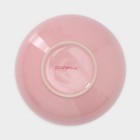 Набор тарелок керамических Доляна «Пастель», 18 предметов: 6 тарелок d=19 см, 6 тарелок d=27 см, 6 мисок d=19 см, цвет розовый - Фото 11