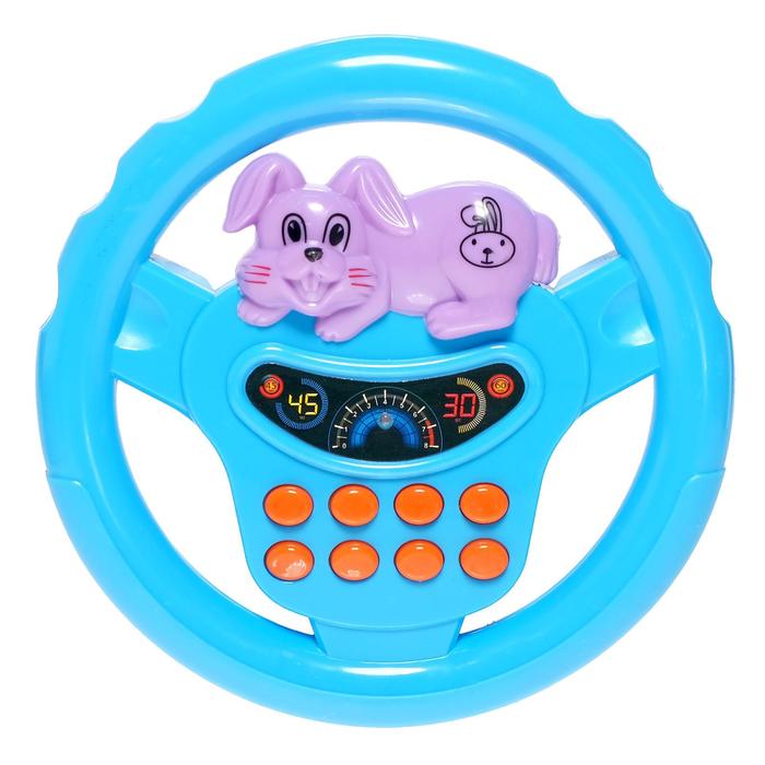 Руль музыкальный «Едем в зоопарк», световые и звуковые эффекты, работает от батареек, МИКС - Фото 1