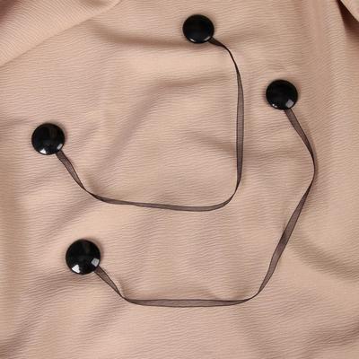 Подхват для штор «Круг», d = 3,5 см, цвет чёрный с блёстками