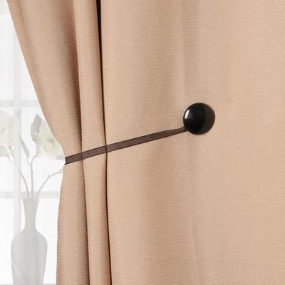 Подхват для штор «Круг», d = 3,5 см, цвет чёрный с блёстками