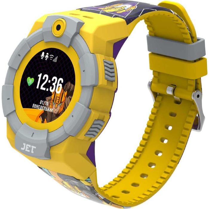 УЦЕНКА Смарт-часы Jet Kid Bumblebee, 45мм, 1.44", желтый - Фото 1