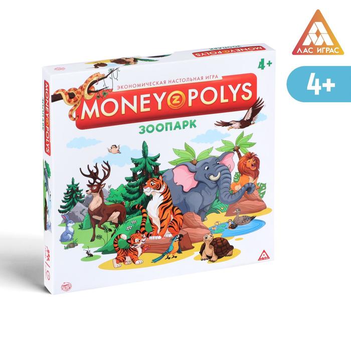 Настольная экономическая игра «MONEY POLYS. Зоопарк», 90 купюр, 4+ - Фото 1