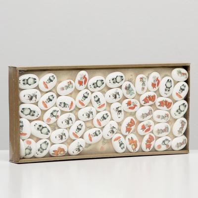 Сахарные фигурки «Медальоны. Лисички, зайчики, панды», 300 шт.