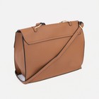 Сумка-мессенджер на клапане, длинный ремень, цвет коричневый - фото 24367518