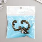 Крючок металл "Растительная ветвь" бронза 4,1х2,4х2,5 см (комплект 2 шт) - фото 21188498