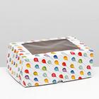 Коробка на 6 капкейков с окном, "Шарики", 25 х 17 х 10 см (комплект 5 шт) - фото 21188548