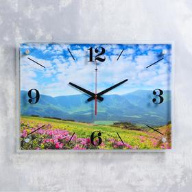 Часы-картина настенные "Летний пейзаж" 40х56 см, плавный ход