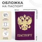 Обложка для паспорта, цвет лиловый - фото 1422278