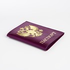 Обложка для паспорта, цвет лиловый - фото 9436179