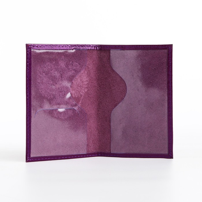 Обложка для паспорта, цвет лиловый - фото 1908640242