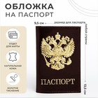 Обложка для паспорта, цвет коричневый - фото 318446417
