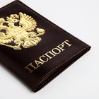 Обложка для паспорта, цвет коричневый - фото 8025618