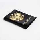 Обложка для паспорта, цвет чёрный - фото 9436185