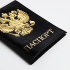 Обложка для паспорта, цвет чёрный - фото 9436186