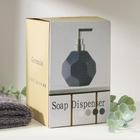 Дозатор для жидкого мыла «Геометрика», 350 мл, цвет зелёный - фото 31402316