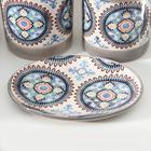 Набор аксессуаров для ванной комнаты «Рим», 4 предмета (мыльница, дозатор для мыла 370 мл, 2 стакана 370 мл), цвет серый - Фото 2